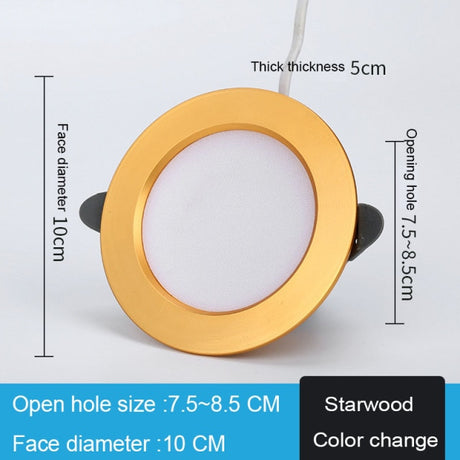 Downlight 3 colors in 1 Lamp 2pcs/lot 5W Natural White/Warm/Cold 5w LED Spot Light Indoor Recessed Lamp AC 220V LED Spotlight