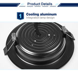 LED Downlight 220V 230V Waterproof Ceiling lamp 3w 5w 7w 9w Aluminum Recessed Downlight Round LED Panel Spotlight Indoor Lighting