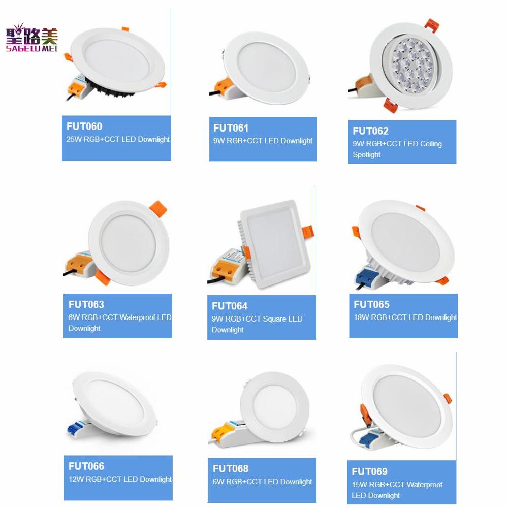 Waterproof MILIGHT FUT061 062 063 064 065 066 068 069 LED Downlight Ceiling Spotlight AC100 - 240V 6W 9W 12W 15W 18W 25W RGB+CCT