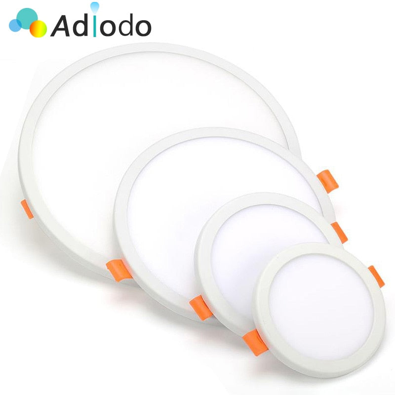 LED Panel Lights Ultra-thin Surface Downlight 6W 8W 15W 20W 220V Square Round Panel Light White/Warm Indoor Bedroom LED Light
