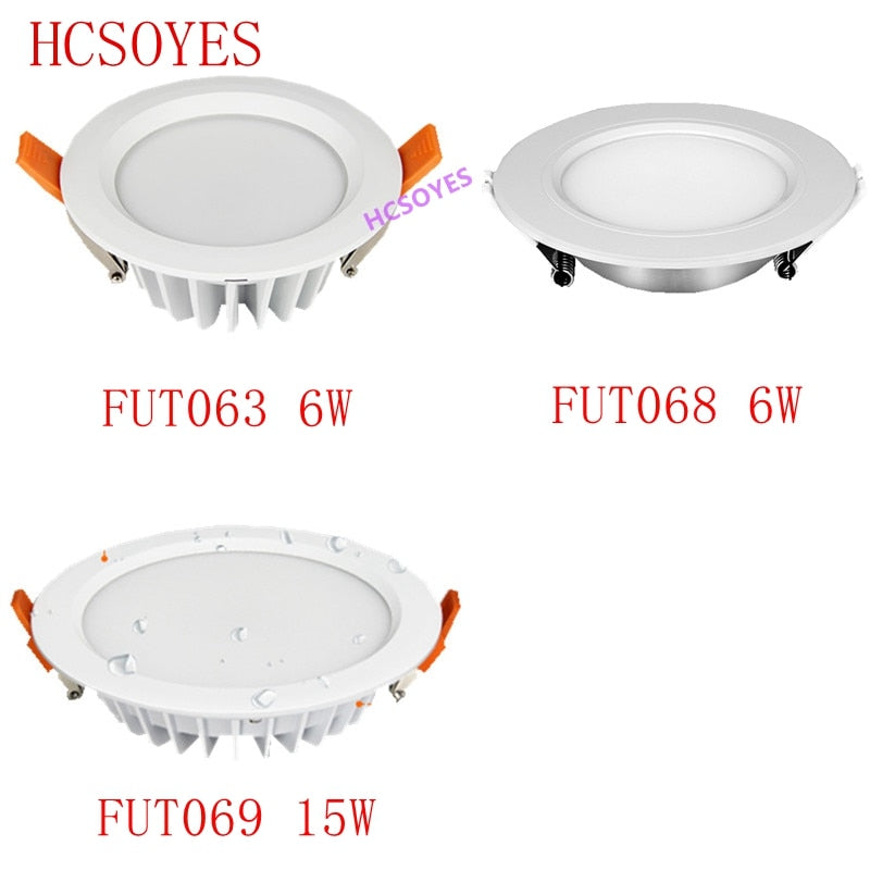 MIBOXER FUT063 FUT068 6W/FUT069 15W LED Downlight AC100-240V dimmable RGB+CCT recessed Led panel light Waterproof AC110V 220V