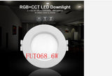 MIBOXER FUT063 FUT068 6W/FUT069 15W LED Downlight AC100-240V dimmable RGB+CCT recessed Led panel light Waterproof AC110V 220V