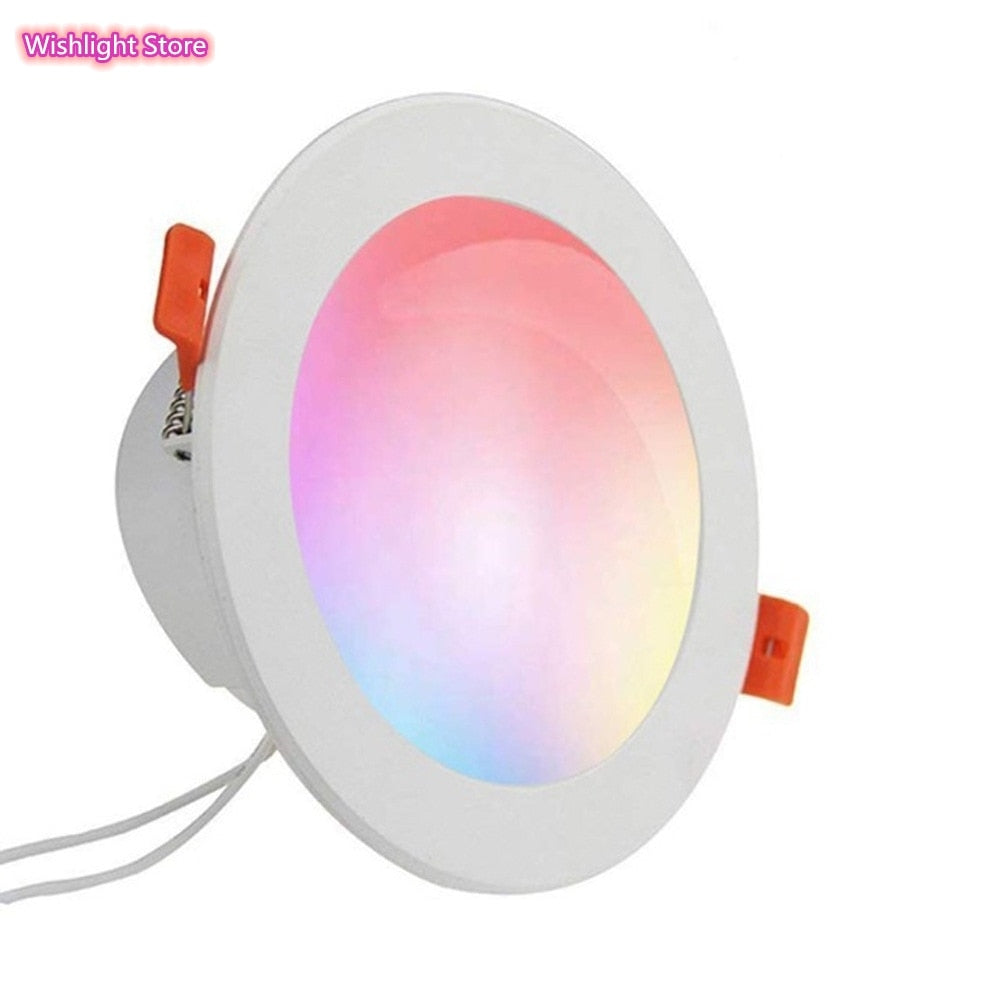 LED Downlight WiFi Smart APP Dimming Round Spot Light 10W RGB Color Change Warm Cool Light Work with Alexa Google Home
