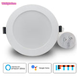 LED Downlight WiFi Smart APP Dimming Round Spot Light 10W RGB Color Change Warm Cool Light Work with Alexa Google Home