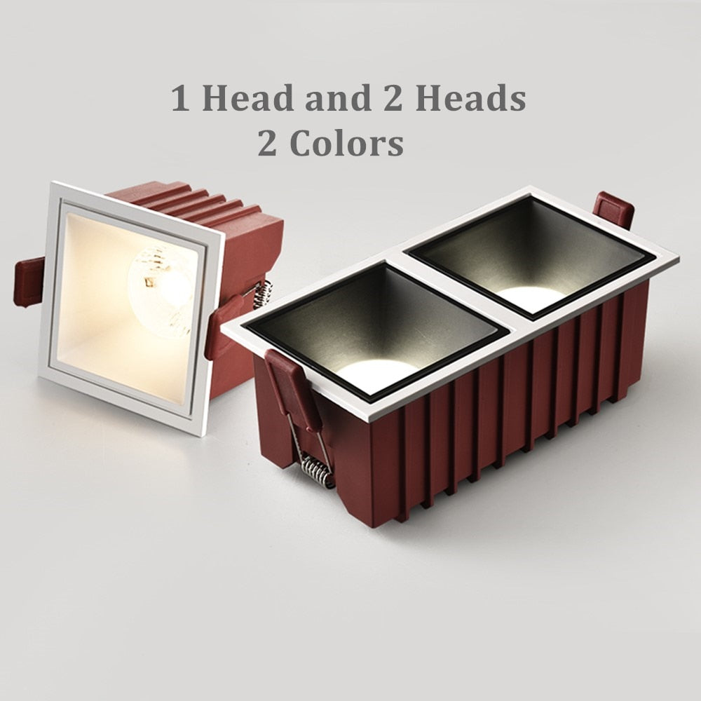 Recessed Ceiling Downlights 7W 12W Embedded Spot Lights Living room Bedroom Kitchen Indoor Lighting 220V