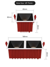 Recessed Ceiling Downlights 7W 12W Embedded Spot Lights Living room Bedroom Kitchen Indoor Lighting 220V