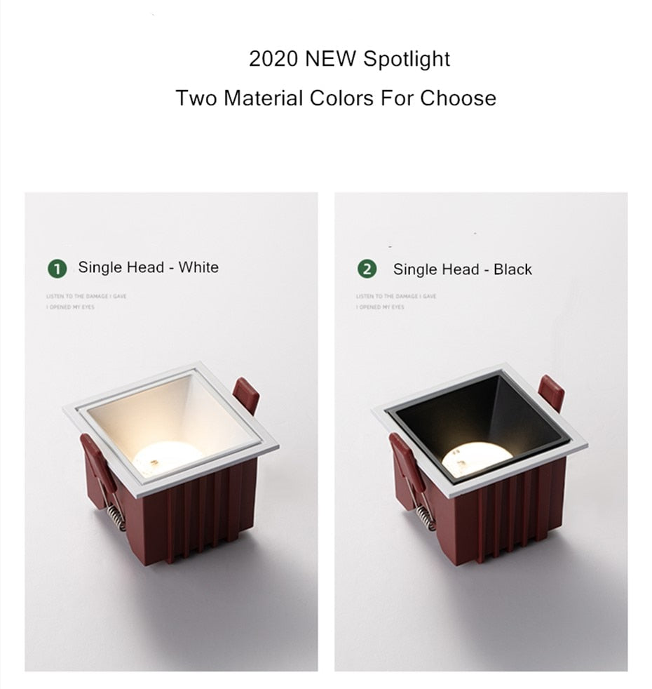 Recessed Ceiling Downlights 7W 12W Embedded Spot Lights Living room Bedroom Kitchen Indoor Lighting 220V