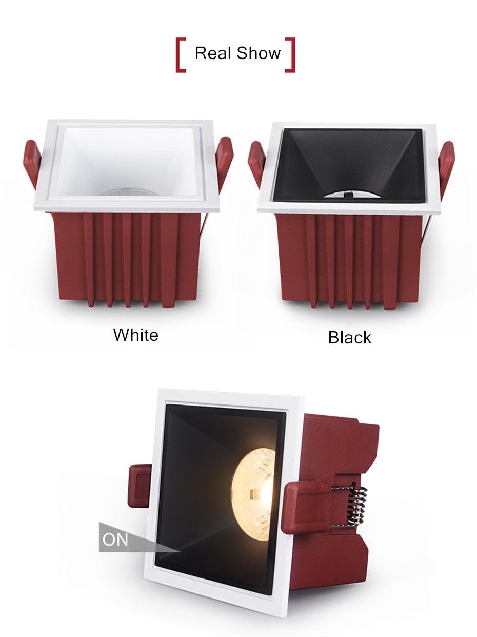 Recessed Ceiling Downlights 7W 12W Embedded Spot Lights Living room Bedroom Kitchen Indoor Lighting 220V