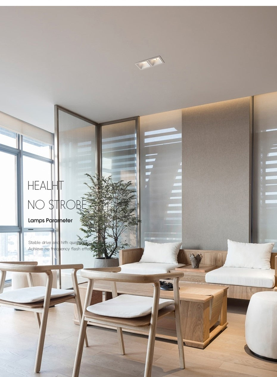 Recessed Ceiling Downlights 7W 12W Embedded Spot Lights Living room Bedroom Kitchen Indoor Lighting 220V