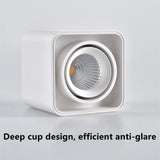 Dimmable Square LED Mounted Down Lamp LED Ceiling Lights 15W 30W AC110V 220V Downlight Direction Adjustable Indoor Lighting