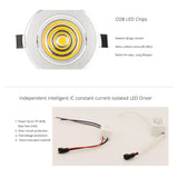 LED 2 pcs Spot Downlight 5W 7W 10W Silver Chrome Recessed lighting for home office hotel etc