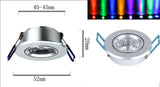 Led Downlight Cob 3W Dimmable Mini Spotlight DC12V Ceiling Recessed Downlight Emits Red Blue Green Light Cold Warm White Lamp