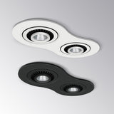 Led Downlight Recessed Ceiling Light Angle Adjustable Led Spot Light Indoor Ceiling Lighting Bedroom Living Room Kitchen Recessed 24W