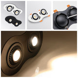 Led Downlight Recessed Ceiling Light Angle Adjustable Led Spot Light Indoor Ceiling Lighting Bedroom Living Room Kitchen Recessed 24W