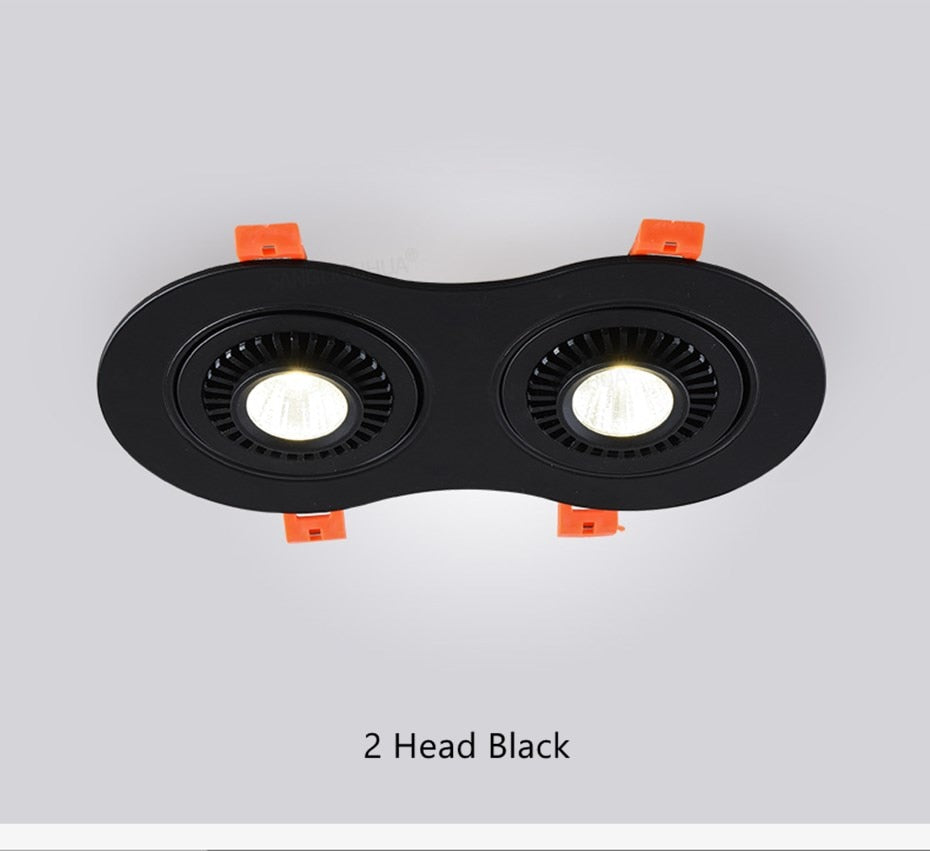 Led Downlight Recessed Ceiling Light Angle Adjustable Led Spot Light Indoor Ceiling Lighting Bedroom Living Room Kitchen Recessed 24W