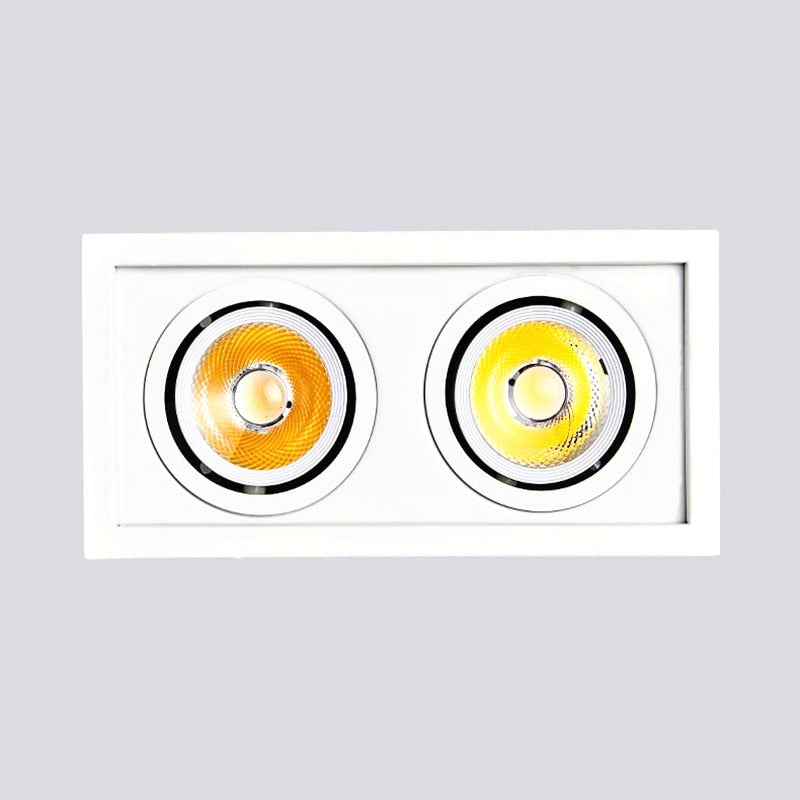 Square Dimmable COB LED Downlights 10W 20W LED Ceiling Lamps AC85~265V LED Ceiling Spot Lights Warm/Cold White Indoor Lighting