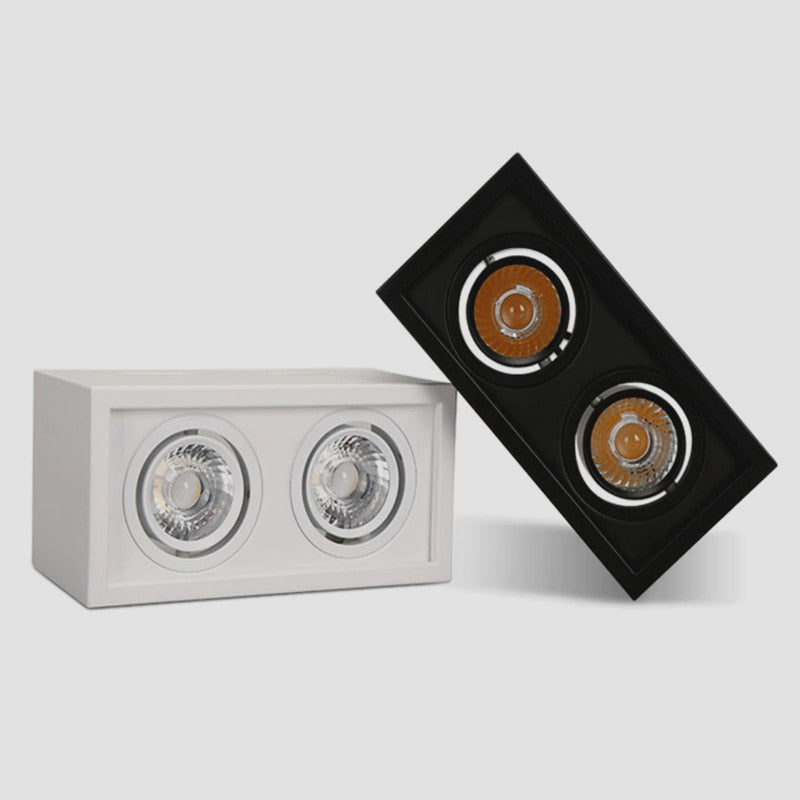 Square Dimmable COB LED Downlights 10W 20W LED Ceiling Lamps AC85~265V LED Ceiling Spot Lights Warm/Cold White Indoor Lighting