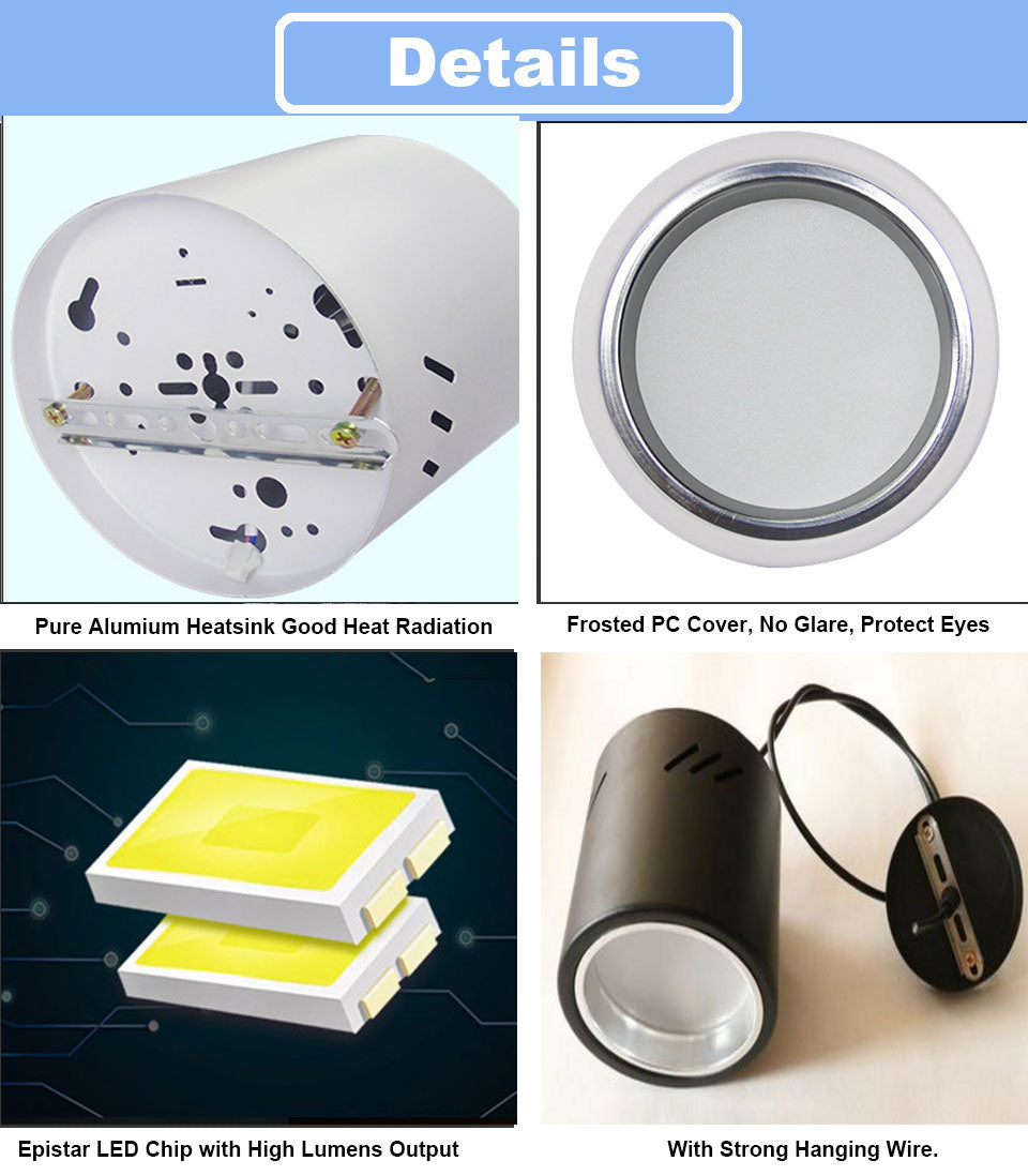 Surface Mounted 9W 12W 15W 18W GD 4pcs LED downlight AC220V Ceiling Lamps Driverless Led Downlight 220V Ceiling Fixtures Lighting