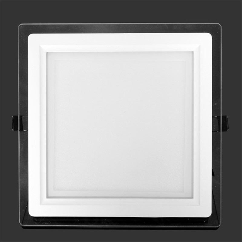 Super Bright 24W LED Glass Panel Light Ceiling LED Downlight Spot Light Round Square LED Recessed Lighting Indoor Lamp For Home