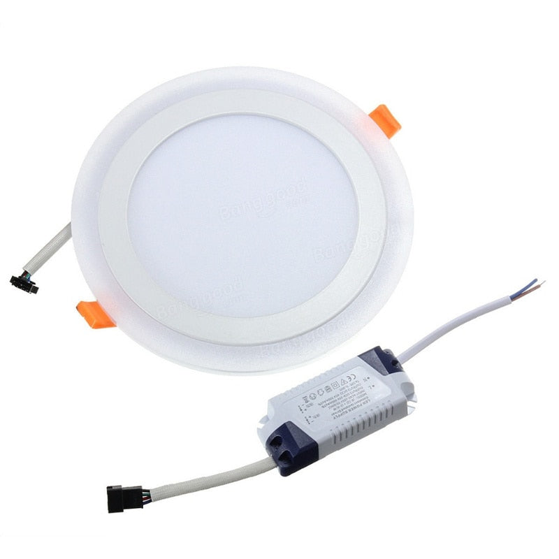 LED Downlight Round 6W 9W 16W 24W 3 Model LED Lamp Double Color Panel Light RGB &amp; white Ceiling Recessed with Remote Control