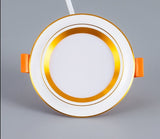 12 Packs LED Downlight 220V 9W Thin Ceiling light Recessed Down Light 3 Colors Dimmable Spotlight