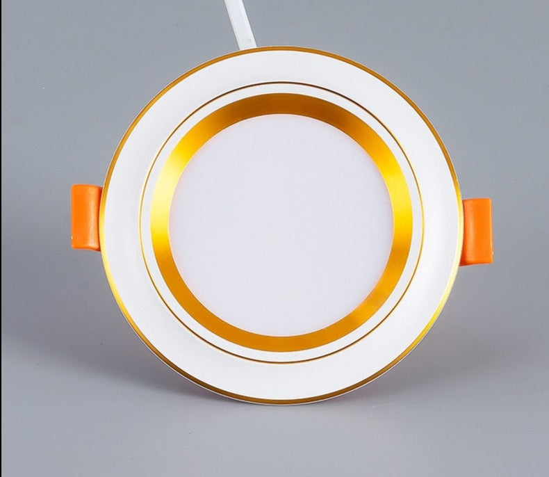 12 Packs LED Downlight 220V 9W Thin Ceiling light Recessed Down Light 3 Colors Dimmable Spotlight