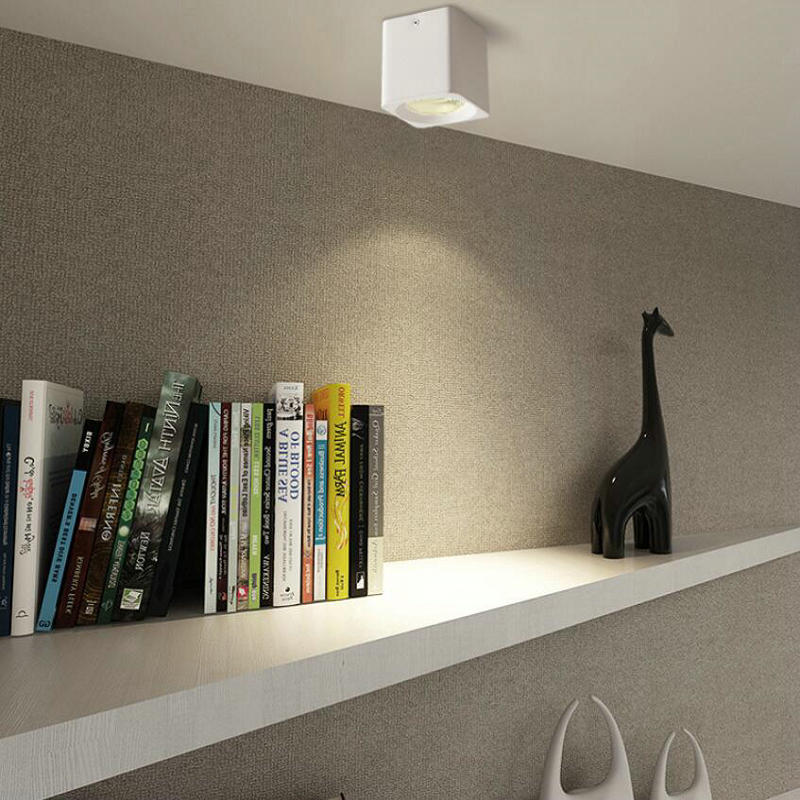 Surface Mounted Dimmable COB LED Downlights 15W AC85V-265V Black White LED Ceiling Down Lamp Indoor Lighting