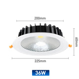 LED Downlight Recessed Round Aluminum LED Ceiling Lamp High Brightness 7W 10W 15W 20W 30W 36W Spotlight Warm Cold White 220-240V