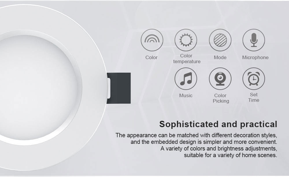 LED Downlight APP control 16 kinds RGBWW 4.5w Round Recessed Lamp 100V-264V Led Bulb Bedroom Kitchen Indoor LED Spot Lighting