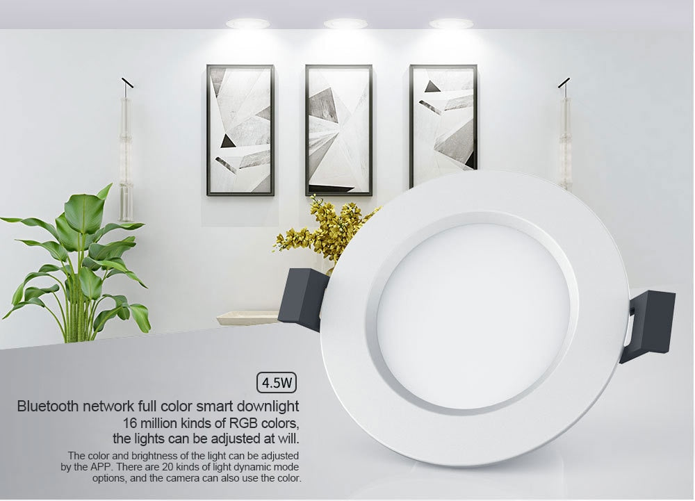 LED Downlight APP control 16 kinds RGBWW 4.5w Round Recessed Lamp 100V-264V Led Bulb Bedroom Kitchen Indoor LED Spot Lighting