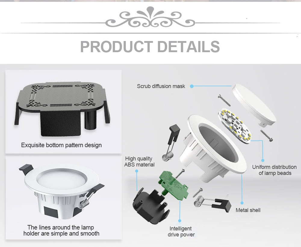 LED Downlight APP control 16 kinds RGBWW 4.5w Round Recessed Lamp 100V-264V Led Bulb Bedroom Kitchen Indoor LED Spot Lighting