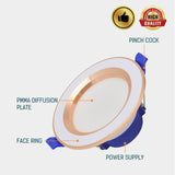 Smart led downlight 27000-6500K 2pcs/lot 3 color CCT Changeable 3 inch 6W downlight AC230V