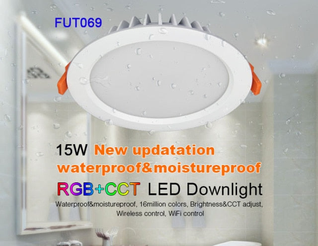 Miboxer 6W/9W/12W/15W/18W RGB+CCT LED Downlight Dimmable LED Ceiling Spotlight AC110V 220V FUT063/FUT066/FUT068/FUT069/B8/iBox1