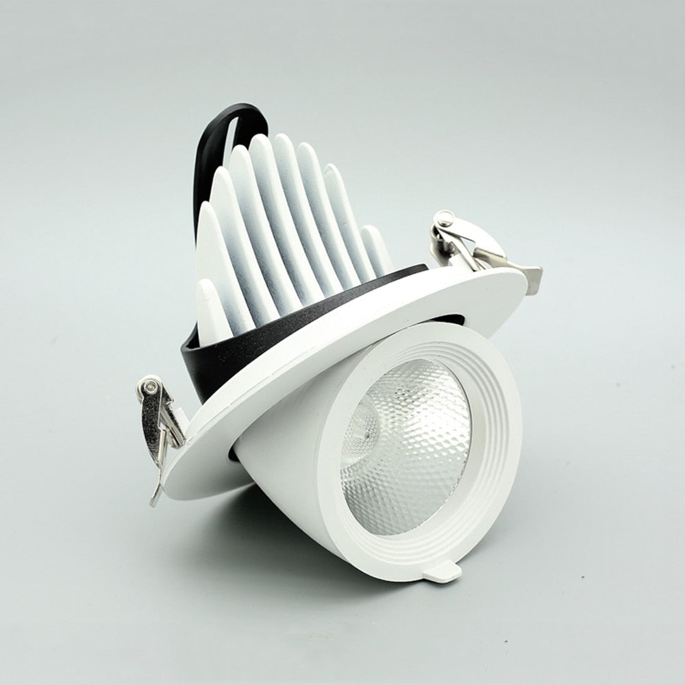 KHLITEC 5W 7W 10W 12W 15W Adjustable LED COB Downlight Rotatable LED Trunk Light Gimbal Gimble Direction Adjustable Spotlight