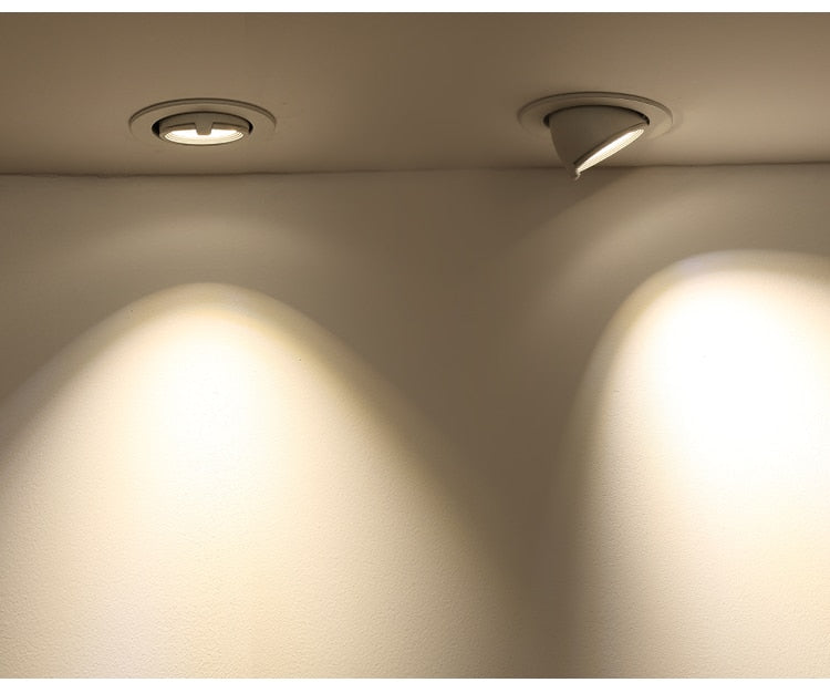 KHLITEC 5W 7W 10W 12W 15W Adjustable LED COB Downlight Rotatable LED Trunk Light Gimbal Gimble Direction Adjustable Spotlight