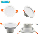 LED Downlights 5W 7W 9W Warm white Pure white Cool white dimming changable 6 pack smart lamp 3colors SMD LED ceiling lamp