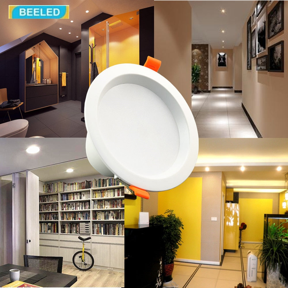 LED Downlights 5W 7W 9W Warm white Pure white Cool white dimming changable 6 pack smart lamp 3colors SMD LED ceiling lamp