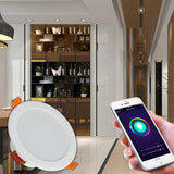 WiFi Smart LED Down light RGB CCT AC110-265V Ceiling Downlights 5W 7W 9W APP Remote Changing Color Home Lighting Decoration