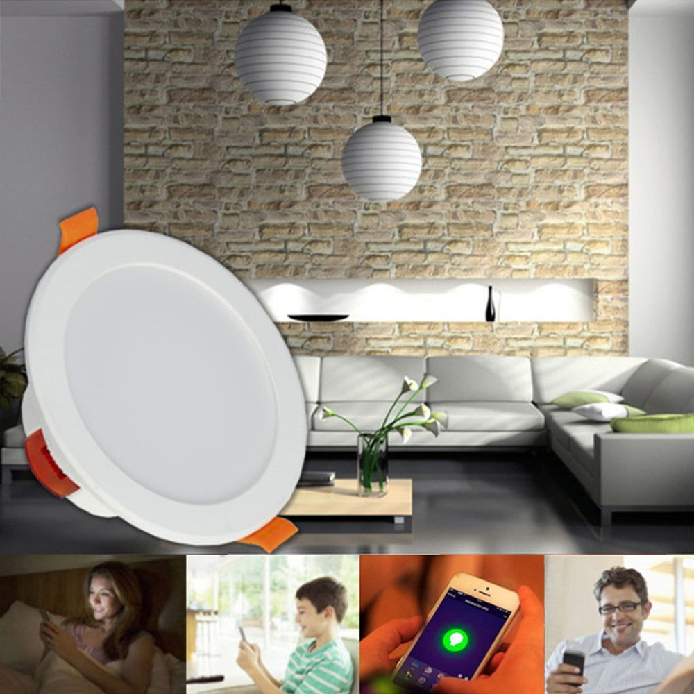 WiFi Smart LED Down light RGB CCT AC110-265V Ceiling Downlights 5W 7W 9W APP Remote Changing Color Home Lighting Decoration