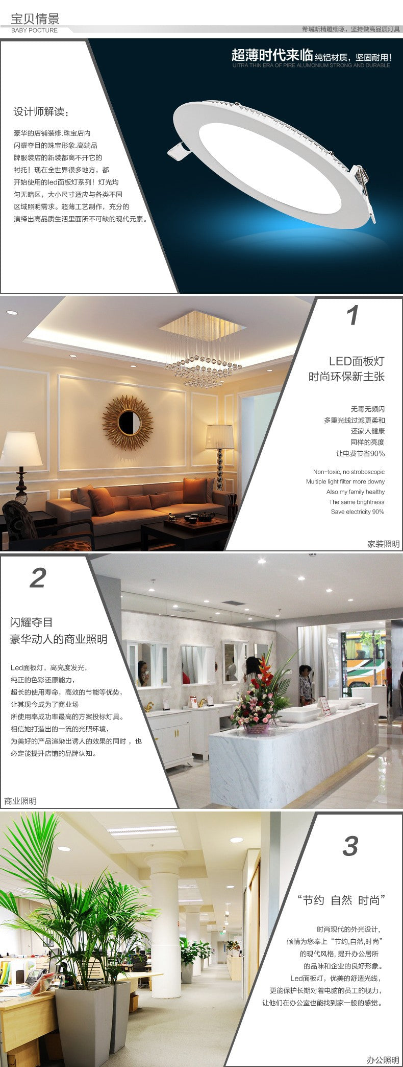 Manufacturer Retail &l amp; Wholesale 18w super thin Round led ceiling light white/warm white led panel light