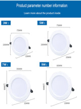 New LED Downlight 220V 230V 240V Round Recessed Lamp 3W 5W 7W 9W 12W 15w 18W Led Bulb Bedroom Kitchen Indoor LED Spot Lighting