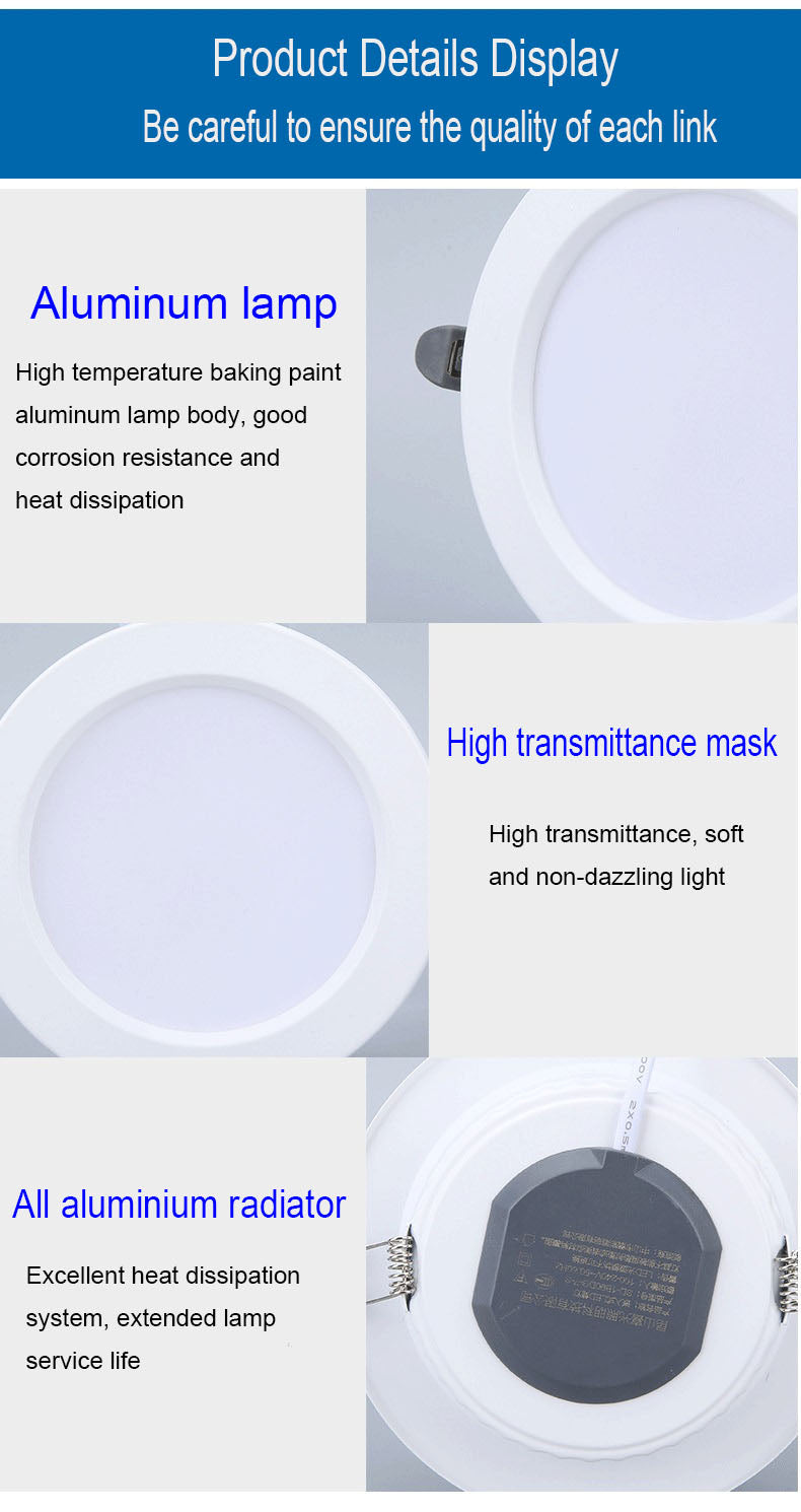 New LED Downlight 220V 230V 240V Round Recessed Lamp 3W 5W 7W 9W 12W 15w 18W Led Bulb Bedroom Kitchen Indoor LED Spot Lighting