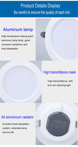 New LED Downlight 220V 230V 240V Round Recessed Lamp 3W 5W 7W 9W 12W 15w 18W Led Bulb Bedroom Kitchen Indoor LED Spot Lighting