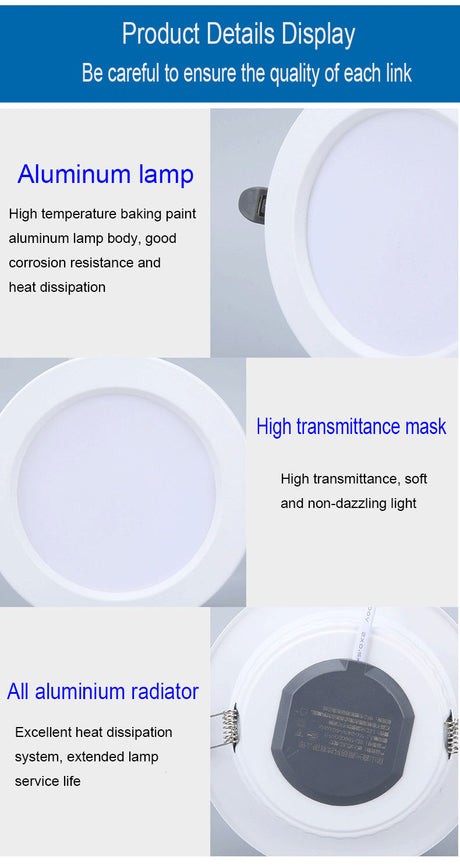 New LED Downlight 220V 230V 240V Round Recessed Lamp 3W 5W 7W 9W 12W 15w 18W Led Bulb Bedroom Kitchen Indoor LED Spot Lighting