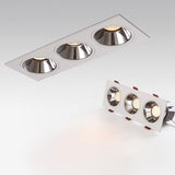 COB LED Downlight CRI92 3 Heads Anti-glare LED Spotlight 21W 36W Dimmable 110V 220V Ceiling Lamp For Shopping Mall Lighting
