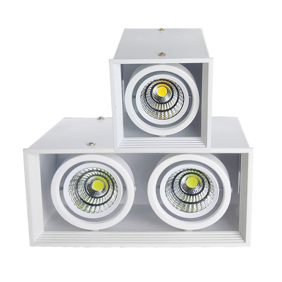 LED Downlight 14W 20W 30W Surface Mounted 1 Head 2 Head LED LED Grille Light AC85-265V COB LED Spot For Home Decor