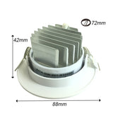  High Quality Round COB LED Spot Lamp 70mm Cutting Hole Recessed Led Downlight 5W 110V-230V Angle Adjustable for Office