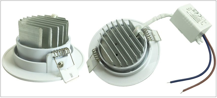 High Quality Round COB LED Spot Lamp 70mm Cutting Hole Recessed Led Downlight 5W 110V-230V Angle Adjustable for Office