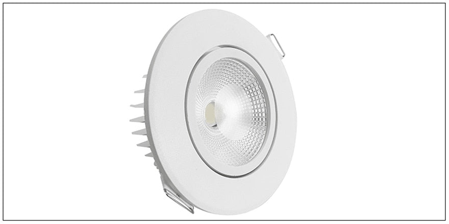  High Quality Round COB LED Spot Lamp 70mm Cutting Hole Recessed Led Downlight 5W 110V-230V Angle Adjustable for Office