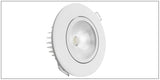  High Quality Round COB LED Spot Lamp 70mm Cutting Hole Recessed Led Downlight 5W 110V-230V Angle Adjustable for Office